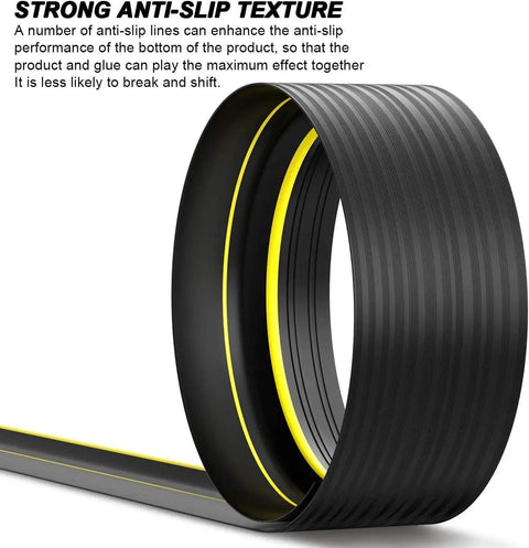 Universal Garage Door Threshold Seal Kit 20Ft Weather Stripping For Bottom Seal Waterproof Rubber Yellow With Dual Adhesive Tape