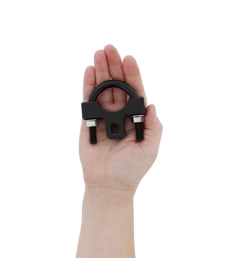 Three Eighths Inch Inner Tie Rod Tool, Low Profile Design For Easy Inner Tie Rod Removal And Installation, Fits Standard Tie Rods With Smooth Ends Between Top And Bottom Components, Heavy Duty Auto Repair Hand Tool held in hand