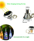Diagram of Solar Diamond Wine Bottle Lights 10 Pack with 20 LEDs Outdoor Waterproof Multicolor Fairy String Lights in use