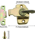 2 Pack Pro Level Table Connectors And Lock Clamps For Extension Dining Tables Conference Workstations Built Different Iron Hardware No Sweat Install Routine Zinc, detailed view of locking hardware, dimensions shown.