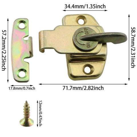 2 Pack Pro Level Table Connectors And Lock Clamps For Extension Dining Tables Conference Workstations Built Different Iron Hardware No Sweat Install Routine Zinc, detailed view of locking hardware, dimensions shown.