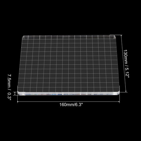 Clear Acrylic Stamp Block With Grid Lines 6x5 Inch For Scrapbooking And Card Making, Precise Alignment For DIY Crafts, Smooth Surface, Reusable Stamping Platform For Crafty Folks And Hobbyists, 160x130mm