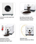 Workhorse Electric Coffee Roaster Machine 1600W With Spacious 1500G Drum And Quick Set Temperature Control, features temperature control and automatic outlet.