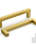 35 Pack 5 Inch Brushed Brass Cabinet Handles Set For Kitchen Cabinets And Furniture Stainless Steel Modern Pulls Durable Gold Hardware