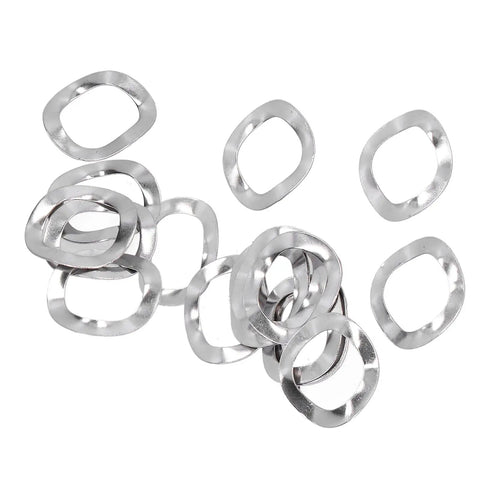 Crinkle Wave Washers Kit 100 Pcs A2 Stainless Steel Heavy Duty Pro Grade Fasteners For Automotive DIY And Construction Projects To Prevent Bolt Slippage And Evenly Distribute Pressure During Installations, assorted washers