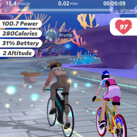 Indoor Cycling Sensor For Exercise Bike With Lifetime Free App Multiplayer Online Training Real Time Metrics Display