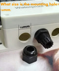 Close-up of Outdoor Ready DIY Electrical Box Junction Enclosure IP67 with 16mm hole size and M16 Cable Gland