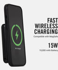 Solid Pick 20W Magnetic Power Bank With Built In Cables 10000mAh Fast Charging Battery on smartphone showing 95% charge.