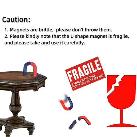 Ultimate Kid Friendly Magnet Kit For Physics And Science Experiments At School Or Home caution for fragile magnets