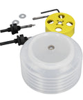 Precision 4.25 Inch Hole Saw Kit For Recessed Lighting And Can Lights, steel drill bits, washers, and dust bowl