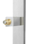 Heavy Duty 48 Inch Commercial Push Pull Door Handle With Square Design SUS 304 Stainless Steel Construction Anti Rust And Corrosion Resistant Tough As Nails For High Traffic Doors close-up mounting bracket on door