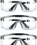 3 Pack Anti Fog Safety Glasses And Shatterproof Goggles With Wide Frame ANSI Z87 1 EN 166 UV Resistant Eye Protection displayed in rows