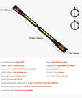 Cordless Mechanic Work Bar With Magnetic Base, 1450 Lumens Ultra Bright LED Underhood Light, dimensions and accessories