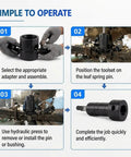 Pin And Bushing Kit Adapter for Heavy Duty Leaf Spring Removal on Class 8 Freightliner Cascadia Trucks, step-by-step guide