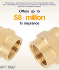 Real Deal 3/4 Inch Female To Female Npt Brass Pipe Coupler showing premium brass design with threaded ends for secure connections.