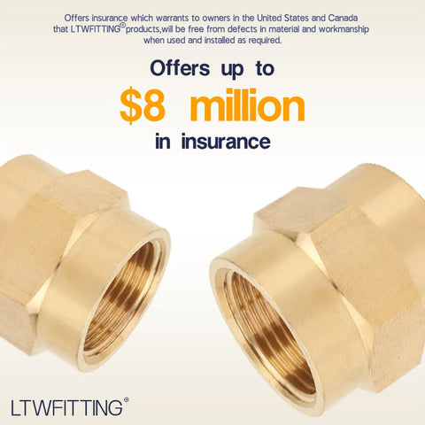 Real Deal 3/4 Inch Female To Female Npt Brass Pipe Coupler showing premium brass design with threaded ends for secure connections.
