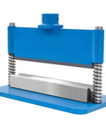 12 Inch Press Brake Attachment For 12-20 Ton Hydraulic Shop Presses, blue metal bending tool, side view