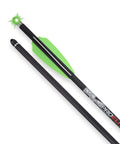 Lighted Pro Elite 400-20 Inch Carbon Crossbow Arrows Pack of 3 with Alpha Blaze Lighted Nock, green fletching