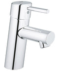 Concetto S Size Single Handle Bathroom Faucet for Single Hole Mount No Pop Up Stopper Drip Free Ceramic Disc Valve Brass Body
