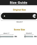 Size guide for Leather Drawer Pulls 2.5 Inch Black Single Hole Soft Leather Handles with short and long screws