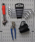 Medium 1-7/8 Inch Slotted Metal Pegboard Hook Pack For Slotted Tool Boards Black Finish holding tools and mug