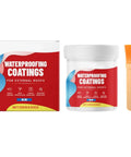 100g container of Waterproofing Coatings for external roofs with brush, designed for easy application and weather resistance.