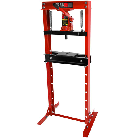 Beefy 12 Ton Benchtop Hydraulic Shop Press With Press Plates H Frame Adjustable Working Table Height Metalworking Tool