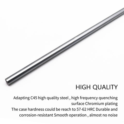 4 Pack 8mm By 100mm Case Hardened Chrome Plated Linear Motion Rods For CNC, 3D Printers, And DIY Machines, High Precision Chrome Finish, H8 Tolerance, Durable Carbon Steel Rods For Smooth Linear Guidance on chrome rod