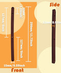 Smooth As Silk Brown Plastic Drawer Slides Hella Durable Side Mounted Glide Tracks For Dressers Nightstands And Cabinets With Mounting Hardware Included side and front dimensions shown with measurements.