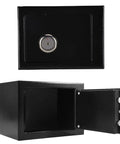 Steel Safe Box With Key Lock For Home And Office Use, Heavy-Duty Anti-Theft Jewelry Cash And Document Storage, open and closed views.