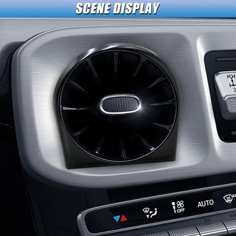 Close-up view of a 52Mm Gauge Mount Universal Pillar Pod Holder for 52mm Instrument Gauges, installed in a car dashboard.