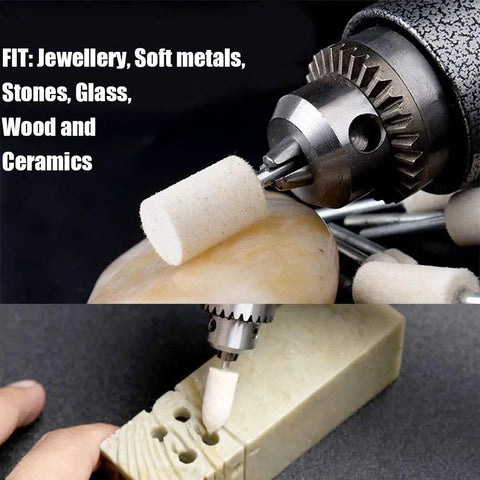 Polishing Buffing Wheel Kit For Rotary Tools Accessories Pack 111 Pcs With Felt Pads Wheels Points And Mandrel Kit One Eighth Inch Shank Great For Glass Metal Plastic Moulds And Jewelry Making
