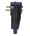 Side view of GFCI Plug For Pressure Washer And Pool Pump No Sweat Auto Reset 15 Amp 120V 3 Prong Outdoor Waterproof Circuit Breaker