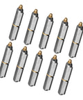 10-pack stainless steel weldable hinge with grease zerk, 6-inch weld-on for gates and trailers.