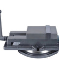 Heavy Duty Rotatable Milling Machine Bench Vice in 5, 6, Or 8 Inch Sizes with a rotatable base and quick tool release feature.