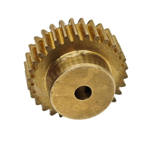 0.7 Module Brass Spur Gear 100 Teeth With Step Shaft 3mm Bore Straight Teeth Mechanical Transmission Gear Copper Gear For DIY Machining