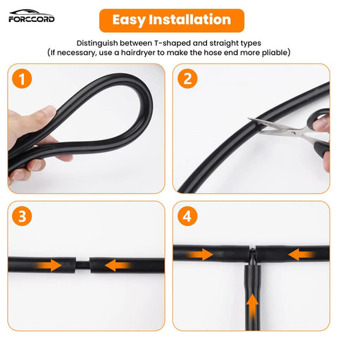 Automotive Vacuum Hose Kit With 6 Five Foot Hoses 64 Hose Connectors 24 Clamps Silicone Vacuum Tubing For Cars installation process