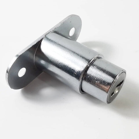 Built Tough 4 Pack Push Plunger Cabinet Lock With Keyed Alike Drawer Catch For Filing Box Zinc Alloy Chrome Finish Smooth Action Quick Attach No Sweat Assembly, chrome finish cabinet lock component.
