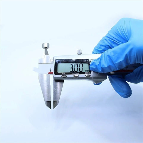 Measuring 3.00mm with a caliper showcasing Heavy Duty 603ZZ And 603Z Miniature Ball Bearings specifications.