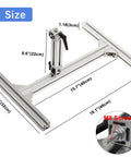Stand kit for JQDML reciprocating linear actuator, side view; aluminum alloy, 8mm, angle-adjustable with installation tools