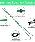Detailed view of Five Pack Eyeglass Straps Lanyards For Glasses And Sunglasses Anti Slip Adjustable Retainers with features highlighted.