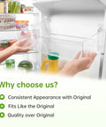 Upgraded Door Shelf Bin Replacement For Fridge Exact Fit W11239961 being installed in fridge