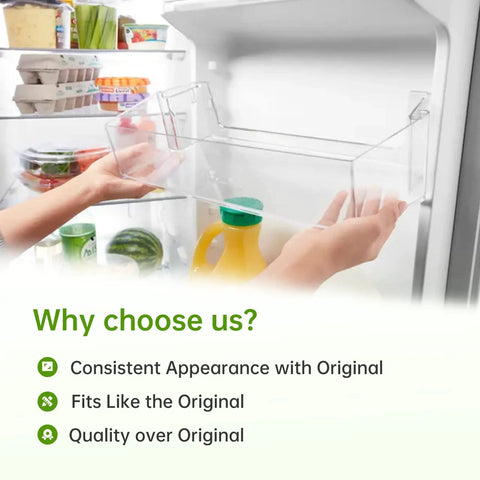 Upgraded Door Shelf Bin Replacement For Fridge Exact Fit W11239961 being installed in fridge