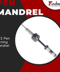 MT2 Pen Turning Mandrel Kit With Mandrel Saver, 2MT Shank, Includes 5 7mm Bushings, Tailstock Center, And Basic Pen Mandrel