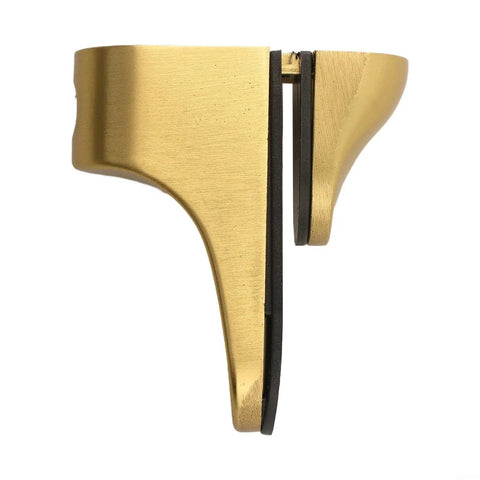 Adjustable Glass Shelf Bracket Wall Mount Made From Zinc Alloy Gold Finish Shelf Supports Side View
