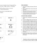 Drone Obstacle Course Kit assembly instructions with connector parts and PVC tubes illustrated.