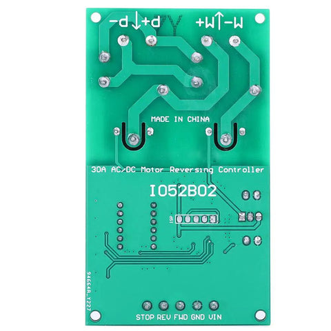 Beefy 30A 12V Multi Function Motor Controller With Metal Housing For Robotics And Automation Six Modes Low Standby Current About Seven Milliamp Custom Delay Settings High Reliability Easy Integration For DIY Projects, PCB back view