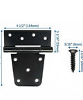 Heavy Duty Black 3.5 Inch T-Barn Door Hinges 4 Pack Built Tough For Wood Doors And Chicken Coops Durable Steel Hardware With Screw
