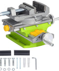 3 Inch Cross Slide Drill Press Vise 2 Way XY Compound Benchtop Vise With 90 Degree Rotary Table for Mini Milling Machines