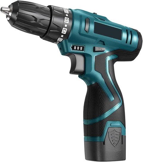 Total Ripper Cordless Drill 168 Volt Rechargeable Power Tool with ergonomic grip for easy handling in tight spaces.